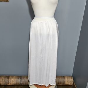 Shadow Line, Nylon, Half Slip, White, Sz Large, USA Made